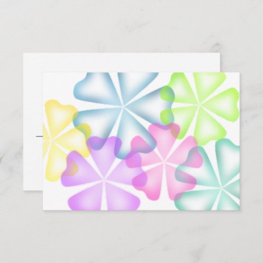 Bat Mitzvah Ggloed Flowers Multi Response Kaart (Voorkant / Achterkant)