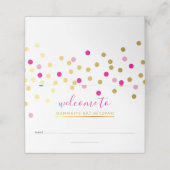 BAT MITZVAH glam confetti spot goudroze (Buitenkant ongevouwen)