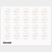BAT MITZVAH  glam confetti spot goudroze Ronde Sticker (Vel)