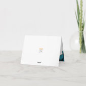 Bat Mitzvah Gold Turquoise Ombre Agate Vet Script Bedankkaart (Achterkant)