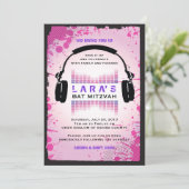 Bat mitzvah HEADPHONES Invitation (Debout devant)