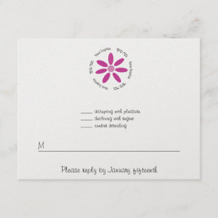 Bat mitzvah hébreu RSVP avec marguerite rose