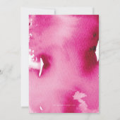 BAT MITZVAH HEBREW couleur rose vif invitation (Dos)