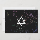 Bat Mitzvah Hot Pin  Neon Themed Bedankkaart (Achterkant)