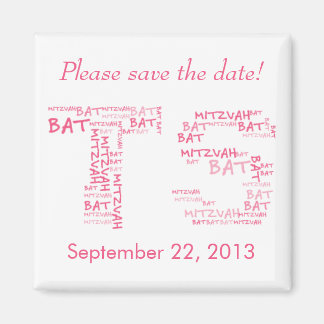 Bat Mitzvah in Monogram Magnet Magneet
