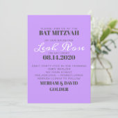 Bat mitzvah Invitation  de la barre FLEURS Invitat (Debout devant)