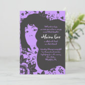 Bat mitzvah Invitation  de la barre FLEURS Invitat (Debout devant)