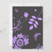 Bat mitzvah Invitation  de la barre FLEURS Invitat (Dos)