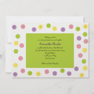 Bat Mitzvah Invitation Samantha Brooke Hebrew Kaart