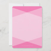 BAT MITZVAH INVITATION simple angle moderne rose (Dos)