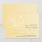 BAT MITZVAH INVITATION style typographie ombre jau (Devant / Derrière)