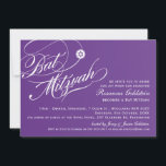 BAT MITZVAH INVITATION style typographie ombre vio<br><div class="desc">Donnez le ton pour cette occasion spéciale avec une INVITATION BAT MITZVAH de haute qualité et personnalisée pour votre fille! Ouah tes amis et ta famille avec ce petit numéro. Installation en tant que modèle il est simple entrer les détails de l'événement - il est juste si facile! ! CONSEIL...</div>