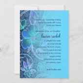 Bat mitzvah Invitation Sweet Floral Bleu (Devant)