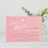 BAT MITZVAH INVITATIONS stylish typographie ombre  (Debout devant)