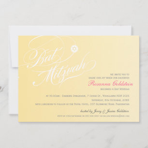 BAT MITZVAH INVITE stijlvolle typografie ombre gee Kaart