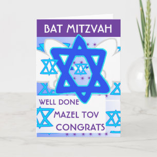 BAT MITZVAH-kaart Kaart