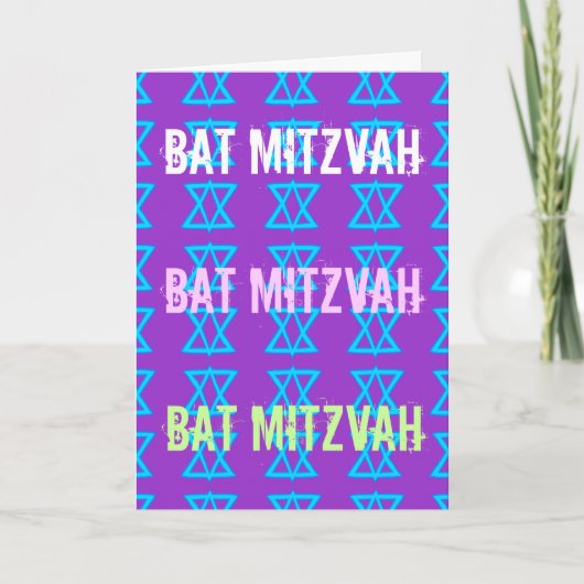 BAT MITZVAH-kaart Kaart (Voorkant)
