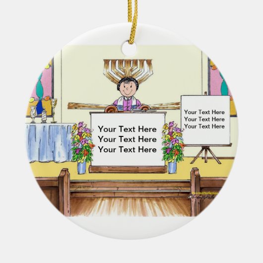 Bat Mitzvah Keramisch Ornament (Voorkant)