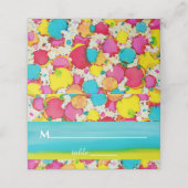 Bat Mitzvah kleurrijke plaatskaarten (Buitenkant ongevouwen)