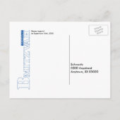 Bat mitzvah Magaine RSVP Carte de réponse rose jau (Dos)