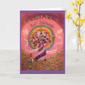 Bat mitzvah, Mazel Tov, carte de voeux, (Fleur jaune)