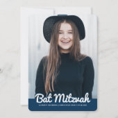 Bat Mitzvah Modern Aangepaste Foto Kaart (Voorkant)