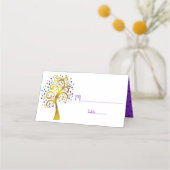 Bat Mitzvah Modern Paars Gold Foil Tree of Life (Voorkant)