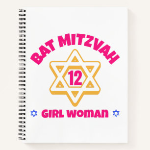 Bat Mitzvah Modern Star van David Notitieboek
