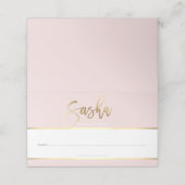 BAT MITZVAH moderne blush roze gouden naam SASHA (Buitenkant ongevouwen)