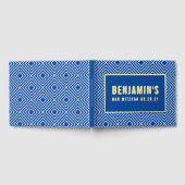 BAT MITZVAH moderne géométrique motif bleu royal (Complet)