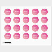 BAT MITZVAH moderne ster helder roze verloop Ronde Sticker (Vel)