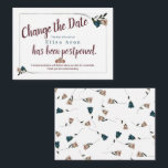 Bat mitzvah Modifier la carte de date<br><div class="desc">Des changements de date inattendus peuvent se produire. Envoyez à vos invités un rose de jardin turquoise,  Bat mitzvah Changer la carte de date. Ces cartes d'évènements postpone ont l'air charmant avec le set turquoise,  vin,  floral rouge ba tmitzvah set.</div>