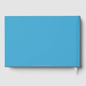 Bat Mitzvah Monogram Sky Blue Paarse Wit Inloggen Gastenboek (Achterkant)