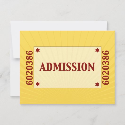 Bat Mitzvah Movie Star RSVP Reply Card Yellow Blue (Voorkant)