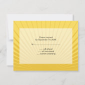Bat Mitzvah Movie Star RSVP Reply Card Yellow Blue (Achterkant)