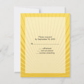 Bat Mitzvah Movie Star RSVP Reply Card Yellow Blue (Achterkant)