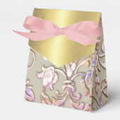 Bat Mitzvah Multi "Embossed" Damask Bedankdoosjes (Voorkant Zijde)