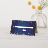 Bat Mitzvah Navy Waterverf Gouden Glitter Script (Voorkant)