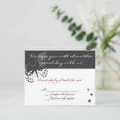 Bat mitzvah papillon Invitation Réponse (Debout devant)