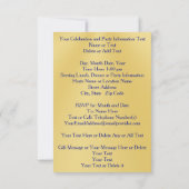 Bat mitzvah personnalisé, Bar Mitzvah Invitations (Dos)