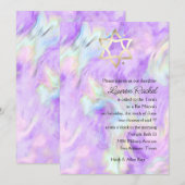 Bat mitzvah Purple Tie Dye Conception Invitation (Devant / Derrière)