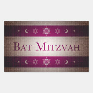 Bat Mitzvah Rechthoekige Sticker