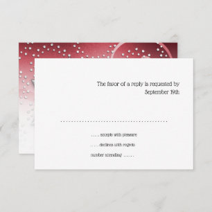 Bat mitzvah Red Shimmer Star de David carte RSVP