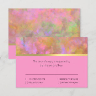 Bat mitzvah Résumé Design en rose carte RSVP