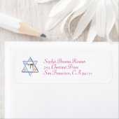 Bat Mitzvah Retouradreslabel Etiket (Insitu)