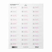 Bat Mitzvah Retouradreslabel Etiket (Full Sheet)