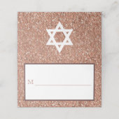 Bat Mitzvah Roos Gold Faux Glitter Party Escort (Buitenkant ongevouwen)