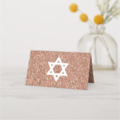 Bat Mitzvah Roos Gold Faux Glitter Party Escort (Achterkant)