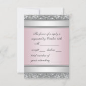 Bat mitzvah rose argenté RSVP (Dos)