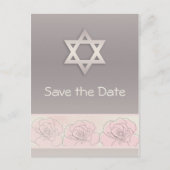 Bat mitzvah rose roses Enregistrer la date Carte p (Devant)